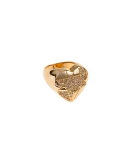 Gold (Gold) Dear Lola Gold Heart Ring  246269993  New Look