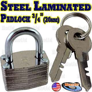   Steel Laminated Key Padlock Travel Lock Luggage Suitcase Bag  