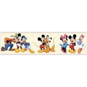  Mickey and Friends Red and Cream Wall Border Kitchen 