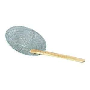  Stainless Round Coarse Mesh Skimmer With Bamboo Handle 