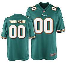 Mens Nike Miami Dolphins Customized Game Team Color Jersey (S 4XL 