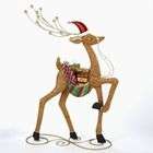   Whimsical Reindeer Christmas Tabletop Figure With Bundle Of Presents