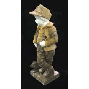   Galleries JBS509 School Boy with Dog   Mixed Marble