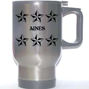  Personal Name Gift   AINES Stainless Steel Mug (black 