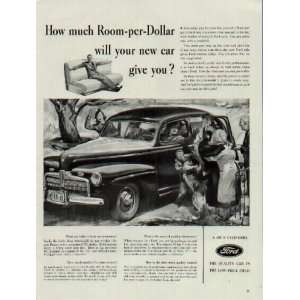 How much Room per Dollar will your new car give you?  1942 Ford 