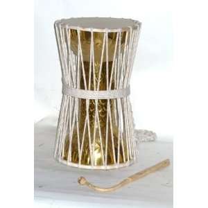  CasaPercussion Metal Talking Drum, w/Stick (silver or Gold 