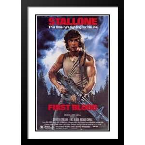 First Blood Framed and Double Matted 20x26 Movie Poster