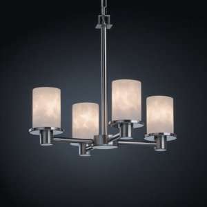  Rondo Clouds Four Light Chandelier Metal Finish Nickel 