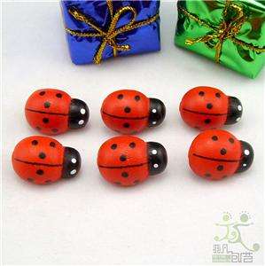 20 pcs cute Wood Ladybug buttons lot craft/kids  