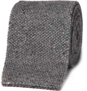   Accessories  Ties  Neck ties  Flecked Wool Blend Knitted Tie