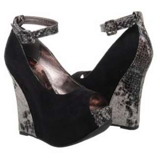 Womens Luichiny Excited Black Suede/Snake Shoes 