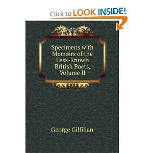   of the Less Known British Poets, Volume II George Gilfillan Books