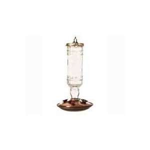 Opus 10 oz Elegant Antique Attractive Clear Glass Bottle Hummingbird 