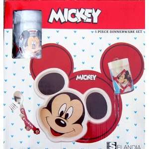  Mickey Mouse 5 Piece Dinnerware Set Toys & Games