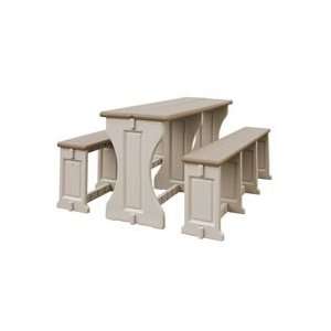    Leisure Accents Picnic Table with Benches Patio, Lawn & Garden