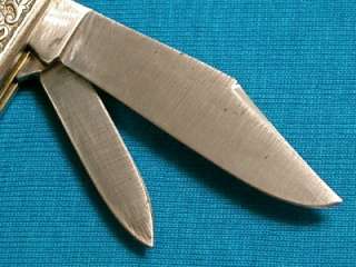 VINTAGE S.C.C. SCHRADE USA SC506 DUCK SCRIMSHAW FANCY BARLOW KNIFE 