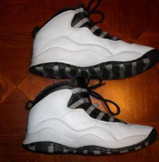 2005 Air Jordan Retro X 10 White/Black Steel Shoes Size 6 Youth 