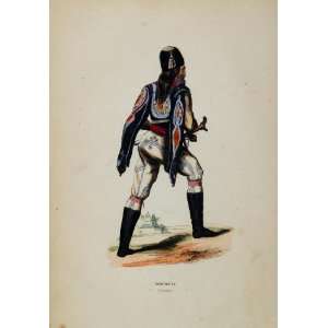  1844 Print Romanian Costume Boots Valachie Man Romania 