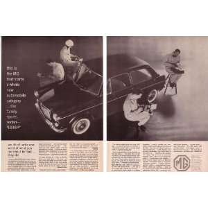  1963 MG Sports Sedan Reviewers Reporters 2 Page Print Ad 