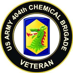  US Army Veteran 404th Chemical Brigade Decal Sticker 3.8 