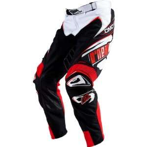   Mens Off Road Motorcycle Pants   White/Red / Size 36 Automotive
