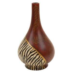  Serengeti Zebra Safari Themed Tall Necked Vase Kitchen 