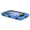 DELUXE BLUE 3PIECE HARD/SKIN CASE COVER FOR IPOD TOUCH 4 4G 4TH GEN 