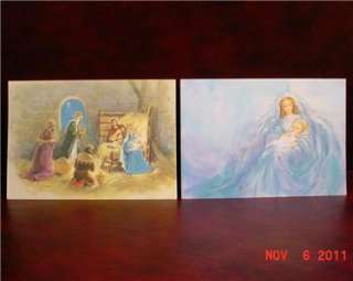 VINTAGE UNUSED RELIGIOUS CHRISTMAS CARDS AMERICAN GREETINGS FORGET ME 