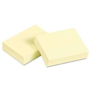  Flat Sticky Notes, 1.5 x 2, Pastel Yellow, 100 Sheets per 