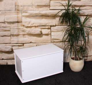 Wäschetruhe Wäschebox aus Holz, Länge73cm, natur oder weiß 