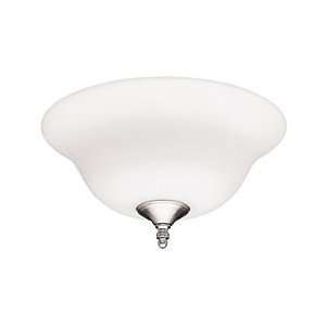 Hunter Fan 28592 12 Inch Bowl Light   Frosted Opal with White, Brushed 