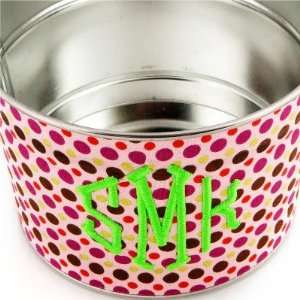  Candy Dots Monogrammed Bucket