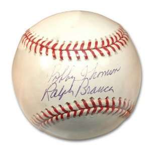 Ralph Branca and Bobby Thomson Signed Baseball