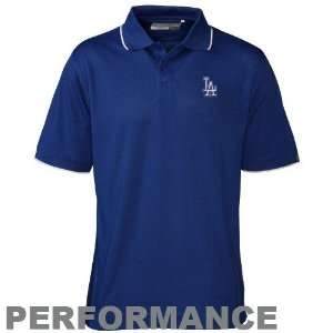   Dodgers Royal Blue Tipped Performance Polo