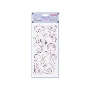  Forever in Time Foil Embossed Swirl Sticker with Gems 