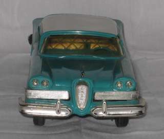 1958 EDSEL DEALER PROMO PLASTIC FRICTION CAR 8.5 LONG TURQUOISE 
