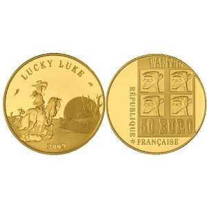  France 2009 50 Euro Lucky Luke 8.45gm Gold Proof Coin 