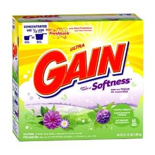 Gain Plus A Touch of Softness Simply Fresh Scent Powder Detergent 63 