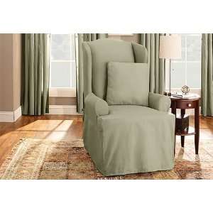  Cotton Duck Wing Back Chair Slipcover