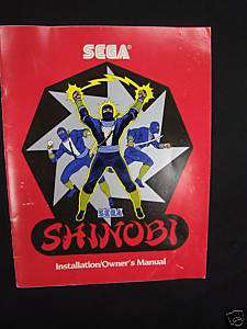 SHINOBI VIDEO GAME MANUAL~VINTAGE 1987 by SEGA  