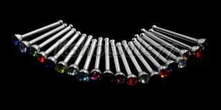   Ring Bone Stud Stainless Steel Crystal Body Piercing Jewelry  