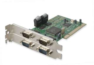 Add 4 Serial (DB9, RS232) ports to desktop PC, PCI card  