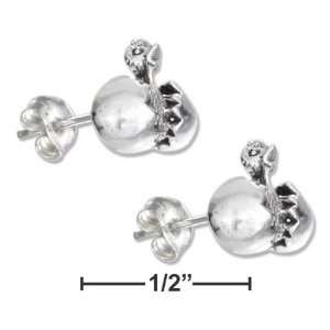  Sterling Silver Mini Hatching Chick Earrings on Posts 
