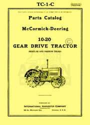 FARMALL McCormick Deering 10 20 Parts Catalog Manual  