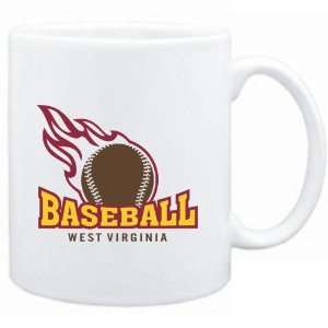  Mug White  BASEBALL FIRE West Virginia  Usa States 