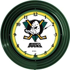  Wizard Neon Anaheim Mighty Ducks Green Neon Wall Clock 