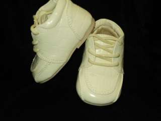Baby Boy Ivory Beige Leather Dress Shoes/Wedding/Size 2 3 4 5 6  