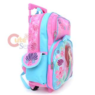 Disney Princess Mermaid Ariel School Roller Bakcpack Ocean Beauty Bag 