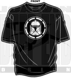 star wars CLONE TROOPER stormtrooper helmet t shirt  