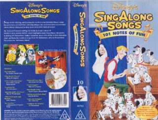 SING ALONG SONGS 101 NOTES OF FUN NUMBER 10 VHS PAL VIDEO A RARE FIND 